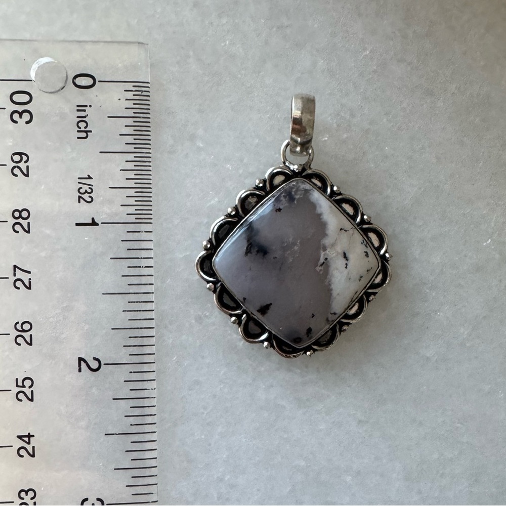 NWOT Sundance Tundra Terrain Pendant, Dendrite Opal, Sterling Silver - Picture 4 of 4